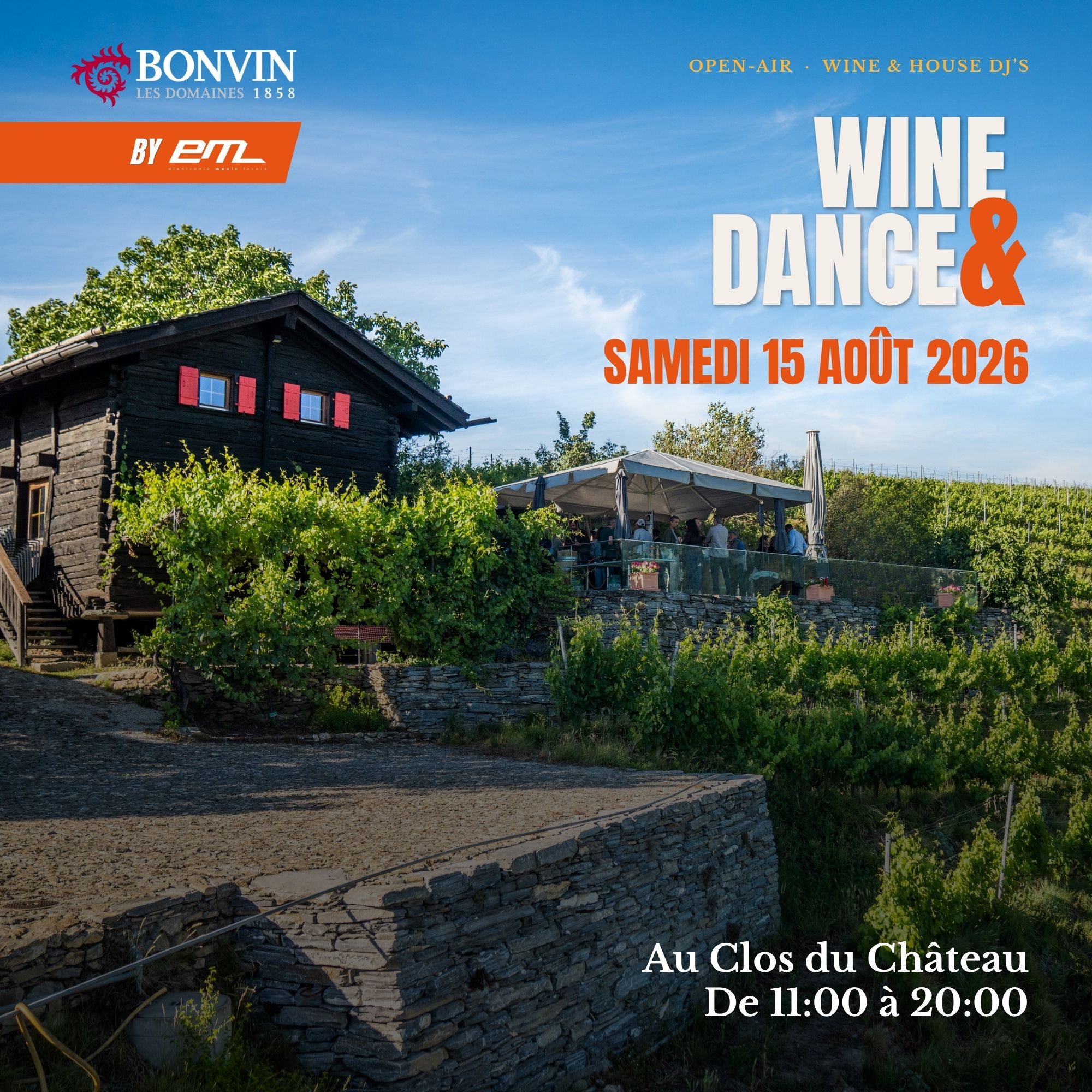 Tavolata au pied du vignoble à Sion